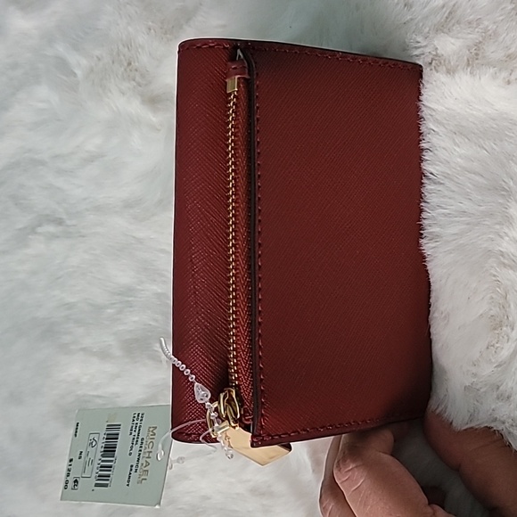 Michael Kors Greenwich Leather Envelope Trifold Small Wallet - Picture 4 of 7